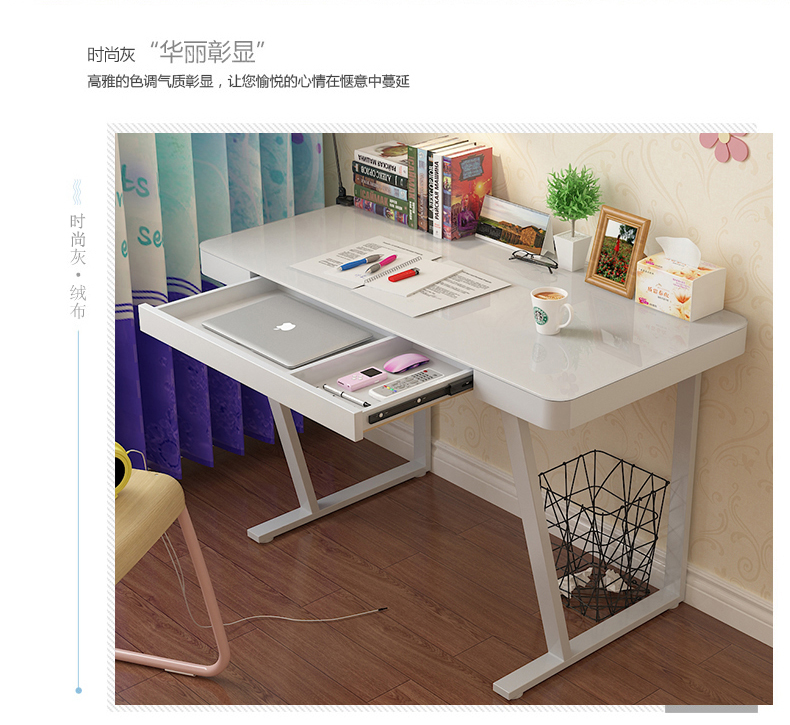 Weilei Taixin kính cường lực bàn máy tính để bàn máy tính xách tay nhà đơn giản bàn hiện đại bàn - Bàn bàn gấp