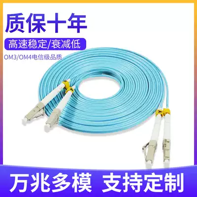 Telecom-grade LC-LC 10 gigabit multimode fiber optic jumper armored Kay installed OM3 fiber optic cable LC double core pigtail OM4 jumper engineering pigtail lc-lc 10 giga fiber jumper 3 m 5M10 2