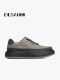 Desai [Frosted Crocodile Pattern] Summer New Casual Sneakers Men's Genuine Leather Thick-Soled Shock-Absorbing Height-Increasing Sports Shoes