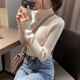 2024 autumn and winter half turtleneck bottoming sweater women's inner knitted sweater long-sleeved slim top versatile winter