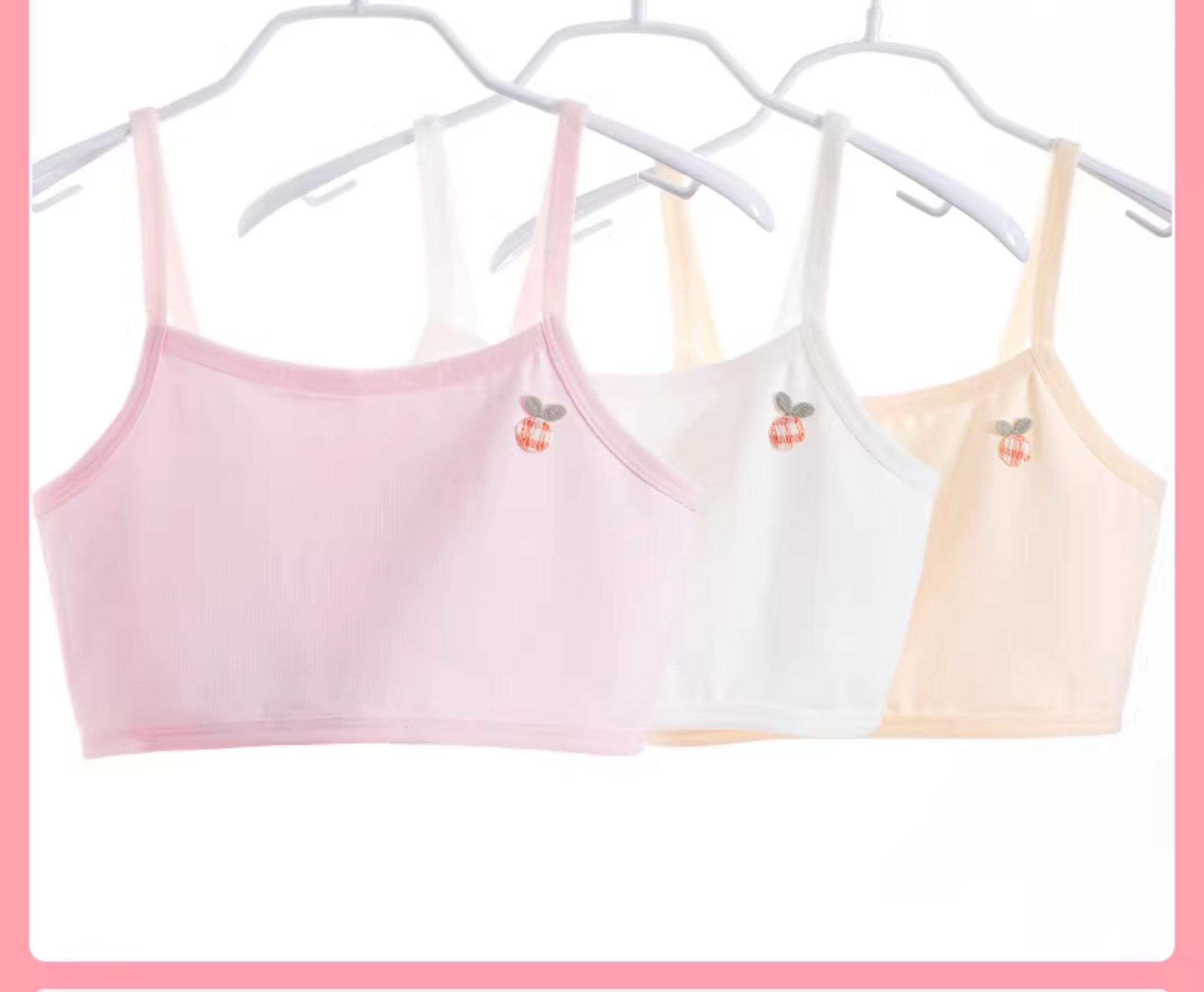 Girls' Underwear for 12-Year-Old Children in the Developmental Stage, Thin Cotton Bra for Young Girls, Elementary School Students' First Stage Children's — 12