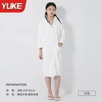 Белый банный халат, подходит для подростков, увеличенная толщина, 115×42см