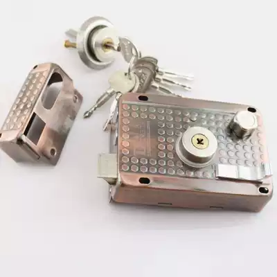 Blade lock quick open Dongda 9219 cross lock core anti-theft iron copper core external old-fashioned inner lock door lock