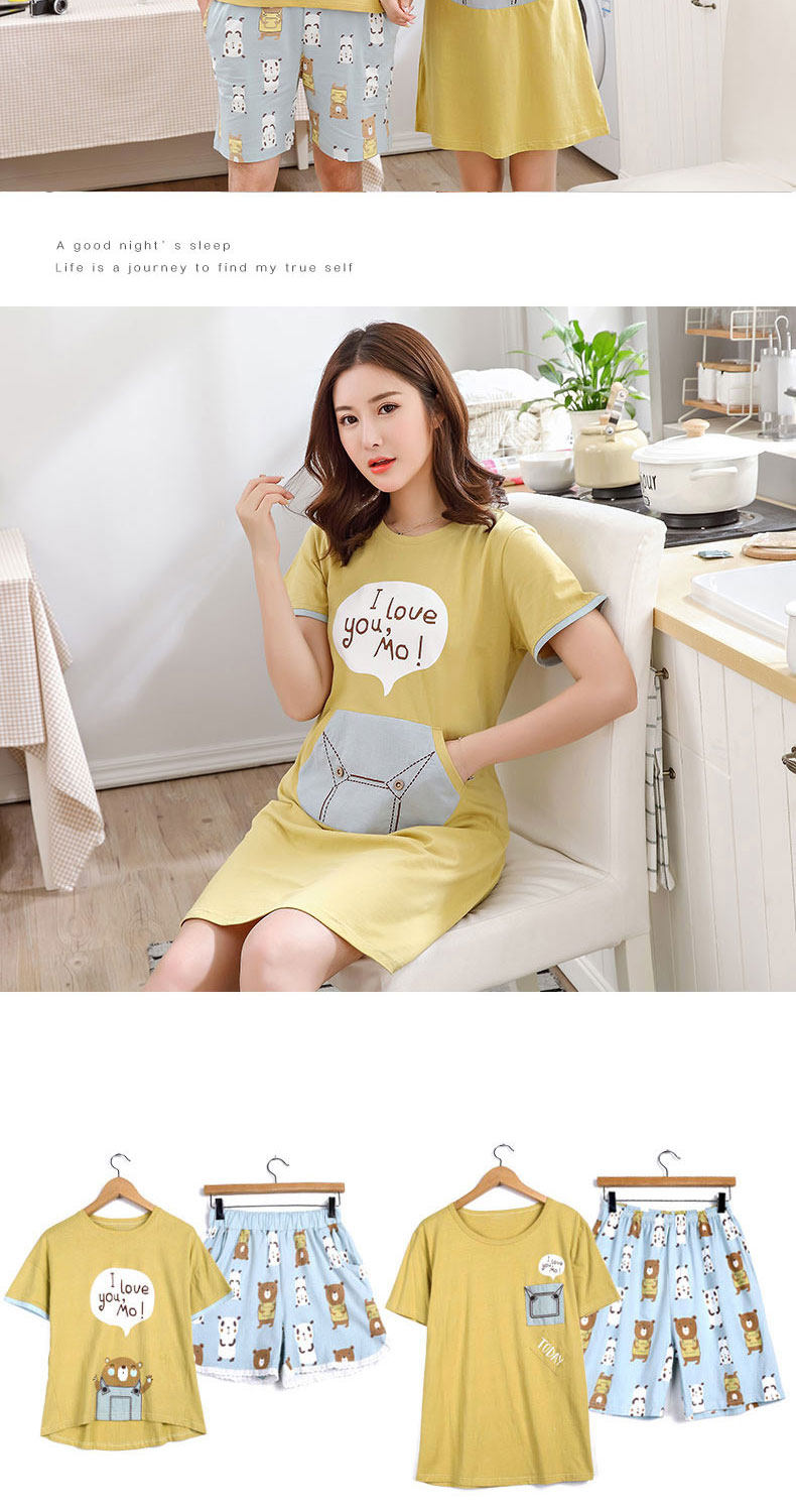 Pyjama mixte en Coton à manche courte - Ref 3005941 Image 34