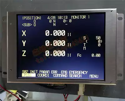 CNC machining center M64 old display instead of Mitsubishi MDT962-A1 LCD instead of CRT