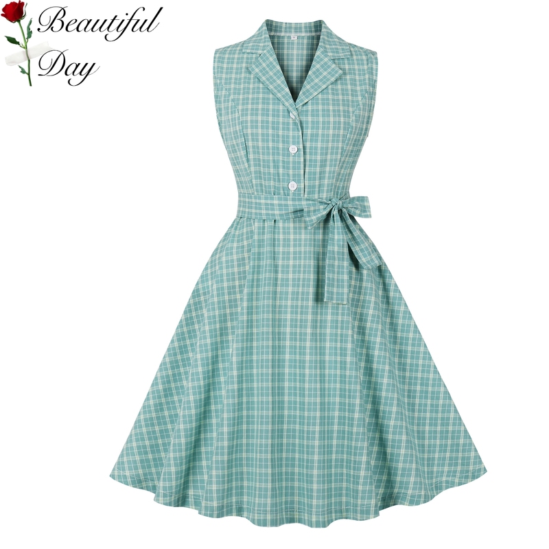 French Retro Vintage Sweet Girly Style Sleeveless Hong Kong Style Plaid Playful Slimming Performance Dress French Retro Vintage Sweet Girly Style Sleeveless Hong Kong Style Plaid Playful Slimming Performance Dress