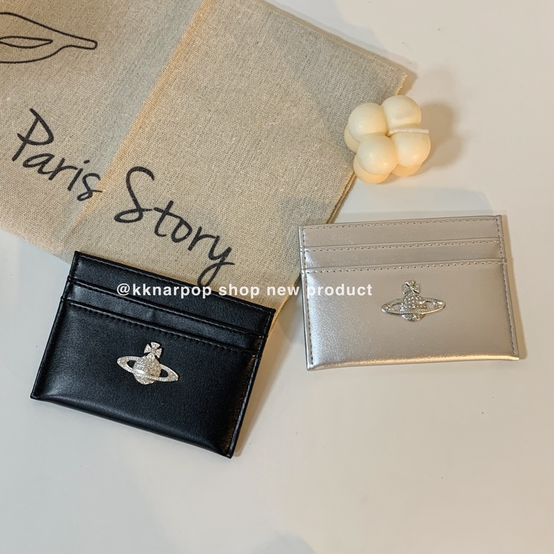 Saturn Card Holder with Multiple Card Slots, Pu Leather, Portable, Stylish, High-Value, Trendy, Simple, Vivian Double-Sided Coin Purse, New Model