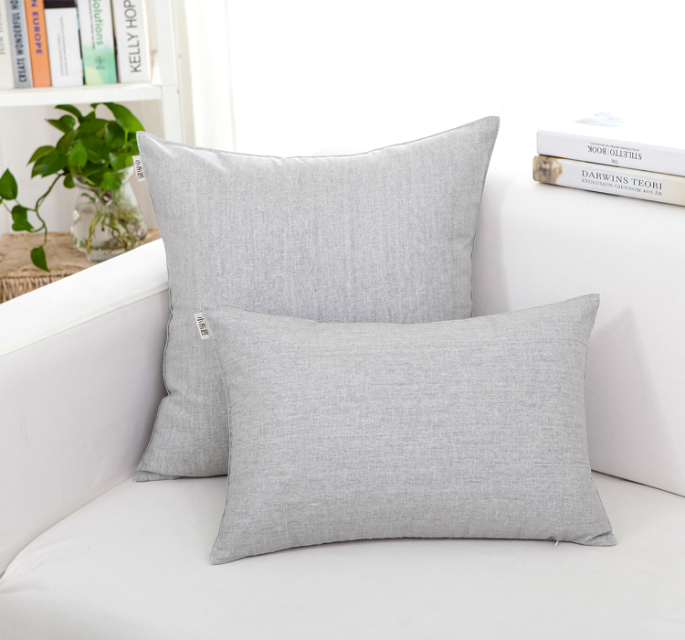 Đơn giản Nhật Bản không thấm nước bông gối đệm màu rắn sofa ngủ trưa văn phòng thắt lưng áo gối áo gối xe trở lại gối tựa lưng cao su non