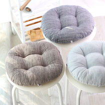 Day Style Thickened Round Cushion Cotton Linen Dining Chair Cushion Office Student Seat Cushion Ground Tatami Spring Fart Mat