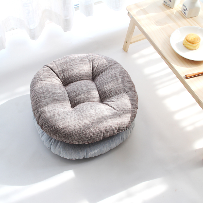Japanese cotton flax simple futon cushion round thickening yoga ground chair mat in kindergarten tatami winter butt mat