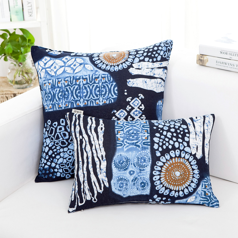 Retro national windy Chinese green flower hug with pillow sofa cushions with core Southeast Asian retro cotton linen leaning bag back cover