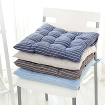Simple Japanese striped thickened cushion cushion cotton linen office kindergarten student seat chair butt dormitory