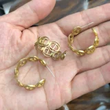 Корейские латунные серьги, аксессуар ручной работы, аксессуары