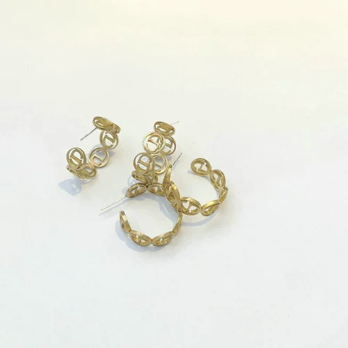 Корейские латунные серьги, аксессуар ручной работы, аксессуары, DIY