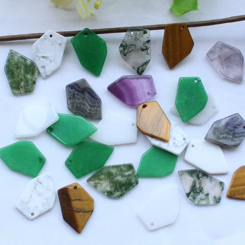 Агатовая бирюзовая натуральная вода из нефрита, аксессуар, аксессуары, 14×21мм, «сделай сам»