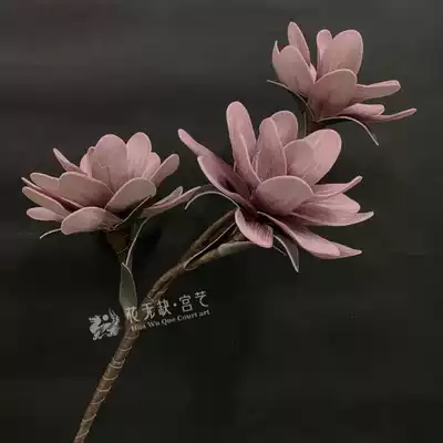 Production of European-style simulation PE multi-head magnolia fake flower leather flower foam sponge Magnolia home craft decoration bouquet