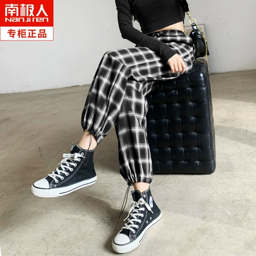 Tide, тонкие демисезонные штаны, французский стиль, на шнурках, популярно в интернете, свободный прямой крой