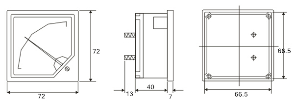 Máy đo tốc độ loại con trỏ SF-72 mới 45-65Hz 380 dụng cụ kỹ thuật lắp đặt bảng hai chiều