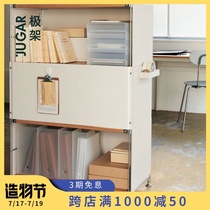 JUGAR pole rack (double-sided cabinet) shelf partition Japanese minimalist living room double-sided use of bookshelves