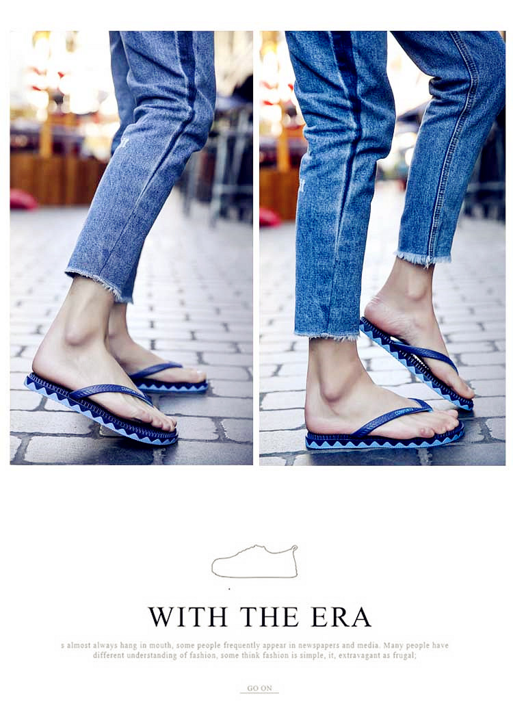 Mùa hè của nam giới dép massage cá tính non-slip flip flops nam xu hướng pinch bãi biển mùa hè thường dép ngoài trời và dép nam