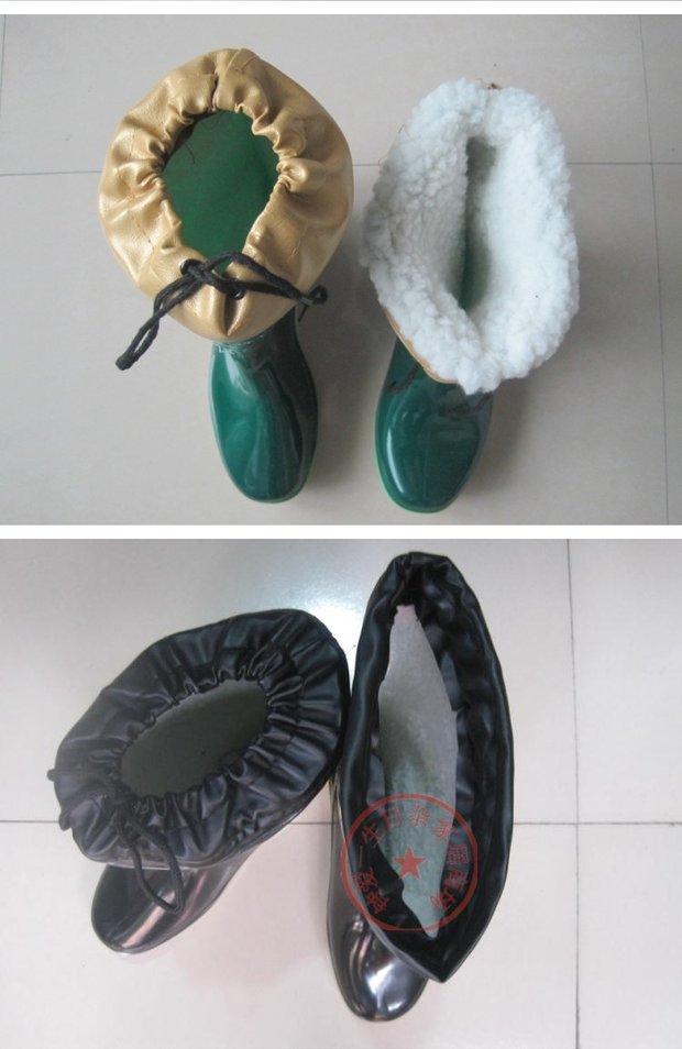 Giày cotton dày cotton cao ủng nam và nữ cotton mưa ủng mùa đông giày ấm không thấm nước giày đi mưa đi giày thoải mái ủng bọc giày đi mưa