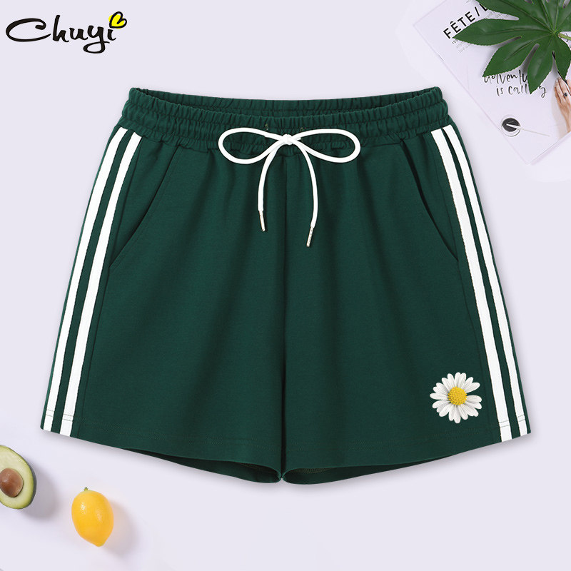 Sports shorts women's summer thin section high waist loose women's pants summer running pants fitness students wide-leg casual pants
