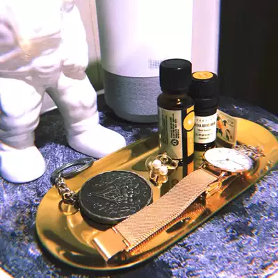 Nordic cosmetic table metal jewelry storage box ornaments Net red light luxury earrings jewelry box ins jewelry ring tray