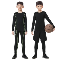 Enfants Basketball Tight Clothes Speed Dry Training Boys Football Beating Bottom Primary School Students Track And Field Running Sports Suit