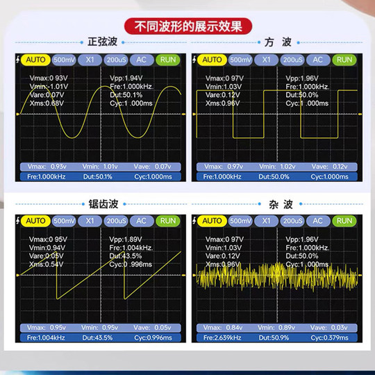 Smart Mouse Nf-622 Multifunctional Oscilloscope Portable Handheld Signal Generator with Large Capacity, Long Battery Life, and Wide Bandwidth
