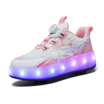 Childrens Heelys shoes boys professional skates four-wheeled girls flashing invisible skates sports shoes with wheels