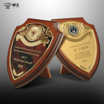 Wooden honor medals custom-made License license high-grade solid wood wooden tray certificate gold foil distribution agent Awards
