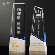 Zhuohe High-grade Crystal Trophy Customized Creative Marble Base Annual Meeting Excellent Staff Champion Asian Season Trophy