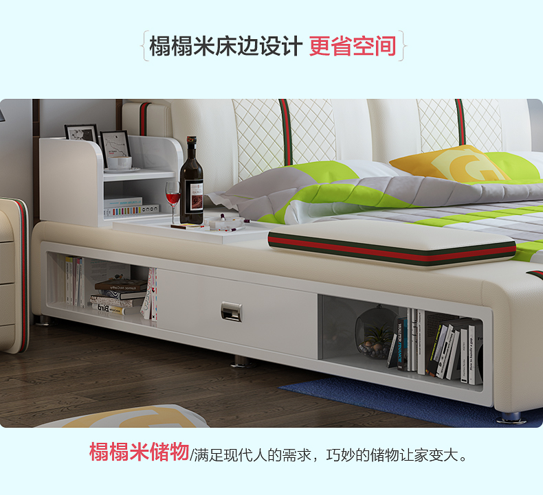 Gejieshi đồ nội thất kết hợp phòng ngủ phòng khách bộ đồ ăn bàn cà phê tủ TV giường da tủ quần áo bàn trang điểm