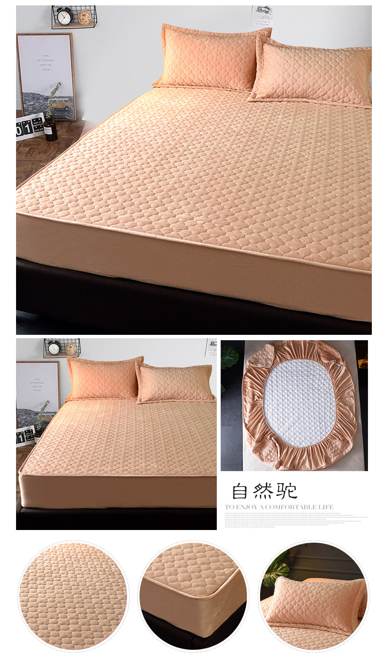Pha lê nhung bông đệm đơn giường ấm giường Simmons bảo vệ tất cả bao gồm nệm có thể tháo rời bao gồm 1,8m ga chun trải giường	