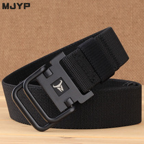 Military fans canvas belt mens woven military training Belt double ring buckle extended trousers belt womens fashion jeans belt