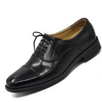 Three Joints Leather Shoes Men Genuine Leather Business Positive Dress Security Leather Shoes Type Working Shoes Black Lacing Leather Shoes Derby Shoes