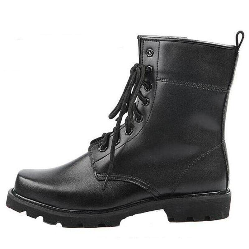 Spring and autumn training boots ultra-light combat boots desert training shoes men's wear-resistant security shoes high barrel side zipper marine boots