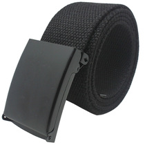 Flip Black Button Outdoor Canvas Belt Han Edition 100 Hitch Jeans Casual Tactical Belt Men And Womens Army Training Belt