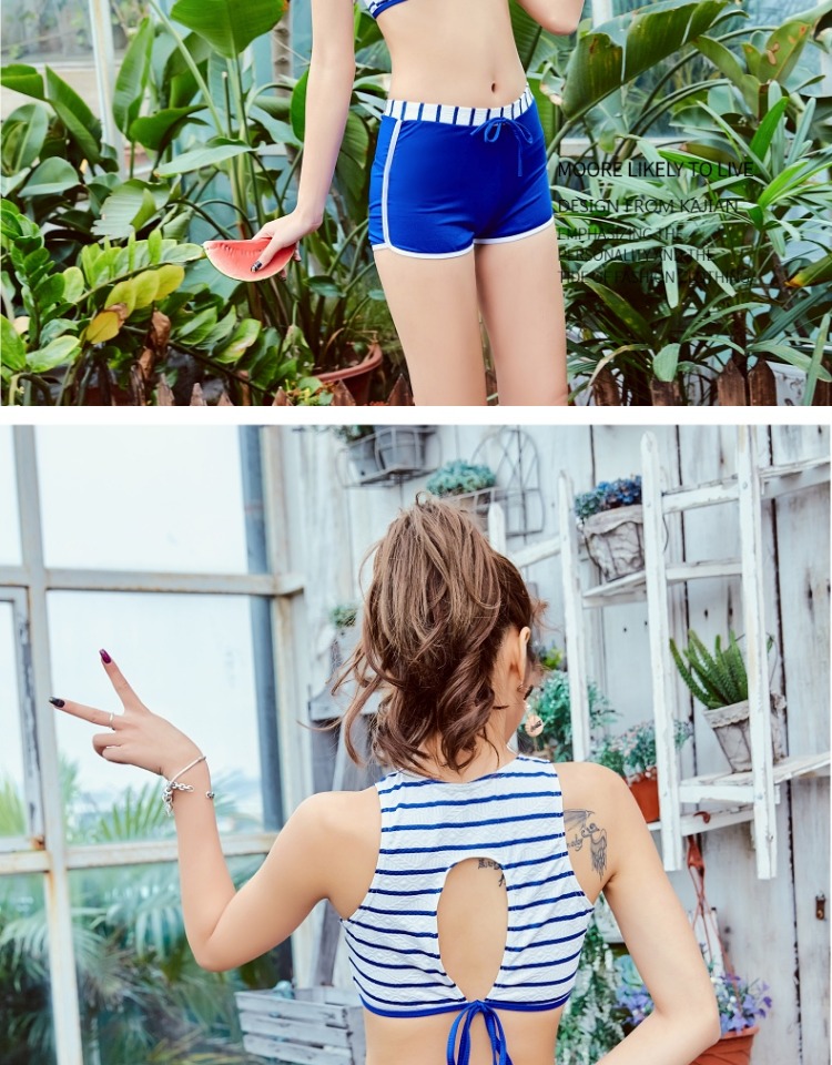 Cô gái nhỏ xinh mùa xuân nóng bỏng áo tắm Hàn Quốc phiên bản Hàn Quốc tự cắt hai mảnh gợi cảm giảm béo áo tắm nữ bán buôn đồ bơi 2 mảnh