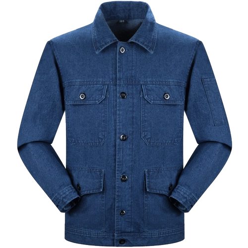 Джинсовый комбинезон, мужская износостойкая хлопковая униформа медсестры для работы, увеличенная толщина, защита от ожогов