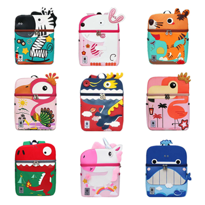 Kindergarten schoolbag male baby 1-3-6 years old dinosaur cartoon cute children's schoolbag elementary school girls small backpack