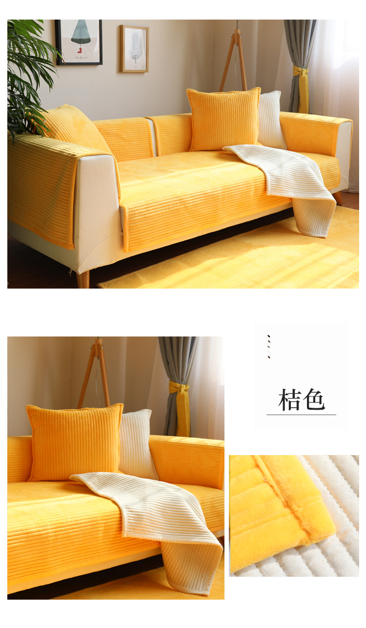 Chín mèo Bắc Âu tinh khiết đồng bằng hiện đại khăn vải mùa đông sang trọng sofa đệm trượt đệm sofa nhung đặt pha lê - Ghế đệm / đệm Sofa mẫu đệm ghế đẹp