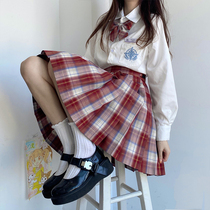 (Fengzhixin) Liumai original JK plaid skirt full female school supply pleated plaid skirt Japanese college style