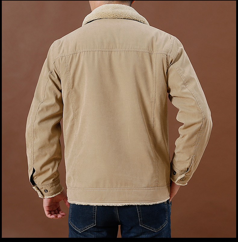Xe jeep nam có kích thước lớn cotton cotton rộng 2018 thời trang mùa đông cộng với áo khoác nhung cotton dày ấm áp áo khoác nam trung niên