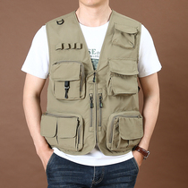 2021 autumn multi-bag tooling quick-drying outdoor loose vest men fashion mountaineering photographer shoulder horse clip tide