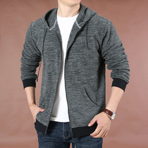 Mens Fashion Casual Hooded Loose Sweater Mens Autumn Outdoor Comfortable Polar Fleece Cardigan Mens Jacket