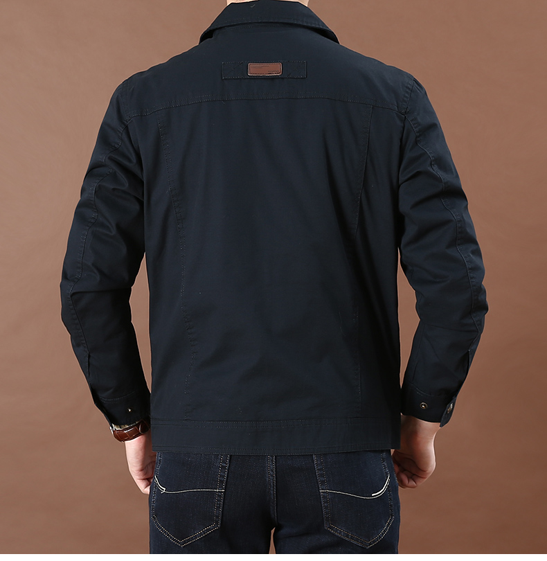 Áo khoác nam Jeep Shield nam size lớn Loose Lapel Jacket Men 2019 Spring Fashion Washed Cotton Casual Solid Color Jacket vest nam