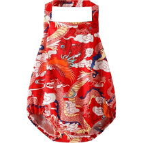 Red bellyband baby summer belly protection newborn full moon bellyband sleeping to prevent cold baby bamboo fiber bellyband