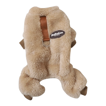 Bichon Frizes clothes to keep warm in winter anti-shedding cotton coat internet celebrity solid color four-legged traction fleece dog supplies