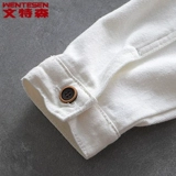 Весенняя джинсовая мужская трендовая однотонная куртка для отдыха, тренд сезона, в корейском стиле, облегающий крой